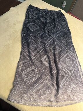 Maurices Navy and White Printed Maxi Skirt
